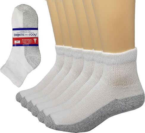 Diabetic Ankle Socks Mens Womens Non-Binding Socks Loose Fit 6 Pairs Debra Weitzner in Saudi Arabia