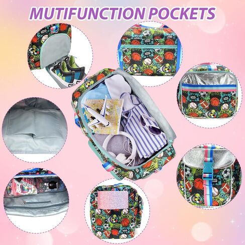 Kids Duffle Bag Girls Travel Bag Boys Overnight Bag for Girls and Woman Tote Bag Sleepover Bag for Girls Gym Dance Bag with Shoes Compartment in Saudi Arabia