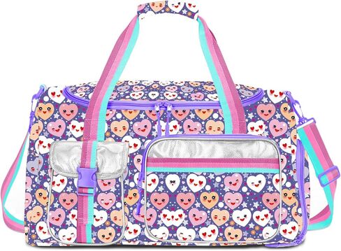 Kids Duffle Bag Girls Travel Bag Boys Overnight Bag for Girls and Woman Tote Bag Sleepover Bag for Girls Gym Dance Bag with Shoes Compartment in Saudi Arabia