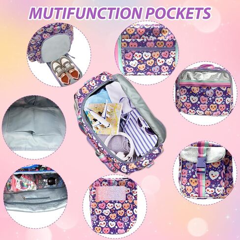 Kids Duffle Bag Girls Travel Bag Boys Overnight Bag for Girls and Woman Tote Bag Sleepover Bag for Girls Gym Dance Bag with Shoes Compartment in Saudi Arabia