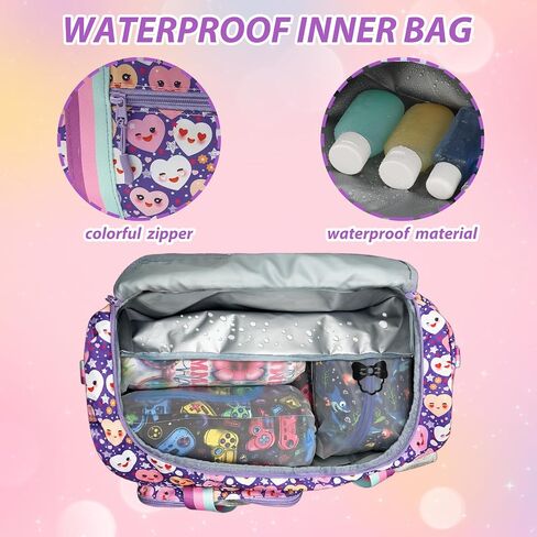Kids Duffle Bag Girls Travel Bag Boys Overnight Bag for Girls and Woman Tote Bag Sleepover Bag for Girls Gym Dance Bag with Shoes Compartment in Saudi Arabia