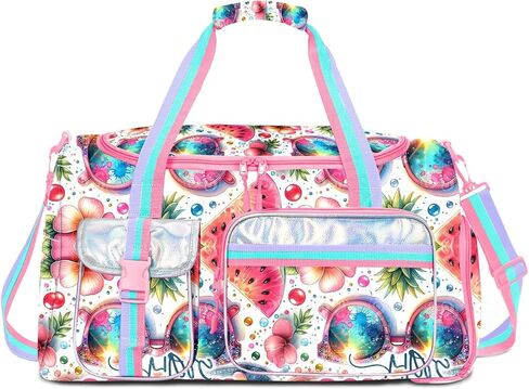 Kids Duffle Bag Girls Travel Bag Boys Overnight Bag for Girls and Woman Tote Bag Sleepover Bag for Girls Gym Dance Bag with Shoes Compartment in Saudi Arabia