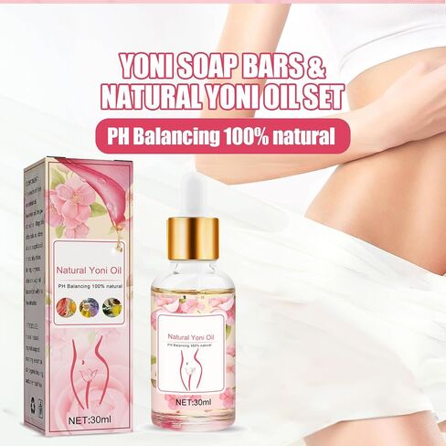 Natural Yoni Oil Women's PH Balance, Odor Elimination, Itch Relief Rose & Lavender Blend - Easy & Unhurried Care 1 Fl Oz in Saudi Arabia