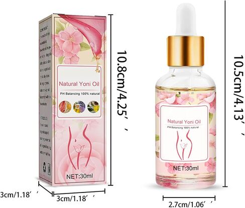 Natural Yoni Oil Women's PH Balance, Odor Elimination, Itch Relief Rose & Lavender Blend - Easy & Unhurried Care 1 Fl Oz in Saudi Arabia