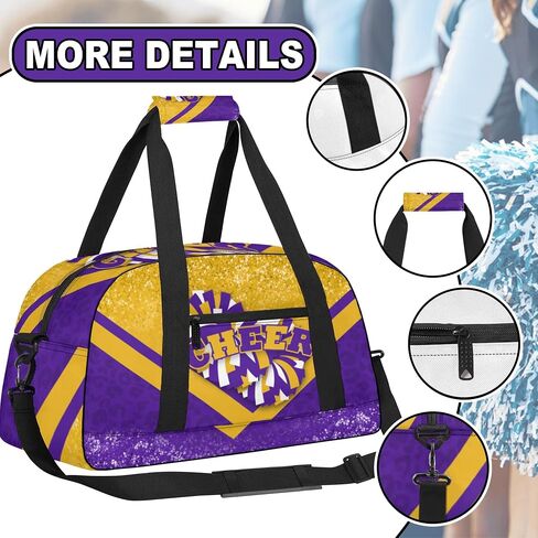 Cheer Duffle Bag for Cheerleaders, Cheerleading Gym Bag for Women, Carry on Weekender Bags, Travel Bag Duffel Bag (Gold&Navy) in Kuwait