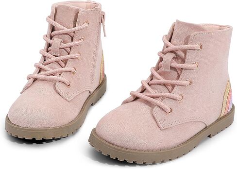 shoeslocker Gilrs Boots with Zipper Suede Toddler Ankel Booties Fashion Rainbow Boots for Toddler/Little Kids in Saudi Arabia