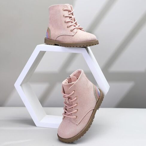 shoeslocker Gilrs Boots with Zipper Suede Toddler Ankel Booties Fashion Rainbow Boots for Toddler/Little Kids in Saudi Arabia