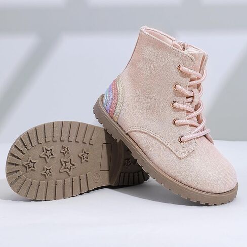 shoeslocker Gilrs Boots with Zipper Suede Toddler Ankel Booties Fashion Rainbow Boots for Toddler/Little Kids in Saudi Arabia