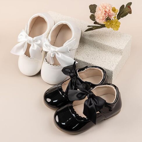 CENCIRILY Toddler Little Girls Flower Dress Shoes Mary Jane Ballet Flats Easter Party School Princess Wedding Shoes in Kuwait