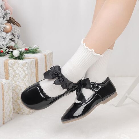 CENCIRILY Toddler Little Girls Flower Dress Shoes Mary Jane Ballet Flats Easter Party School Princess Wedding Shoes in Kuwait