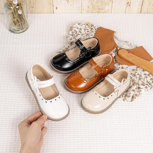 CENCIRILY Toddler Little Girls Flower Dress Shoes Mary Jane Ballet Flats Easter Party School Princess Wedding Shoes in Kuwait
