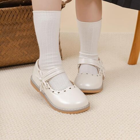 CENCIRILY Toddler Little Girls Flower Dress Shoes Mary Jane Ballet Flats Easter Party School Princess Wedding Shoes in Kuwait