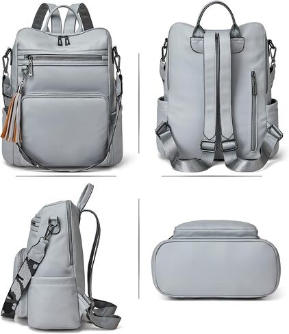OPAGE Leather Backpack Purse for Women Fashion Tassel Ladies Shoulder Bags Designer Large Backpack Travel Bag in Saudi Arabia