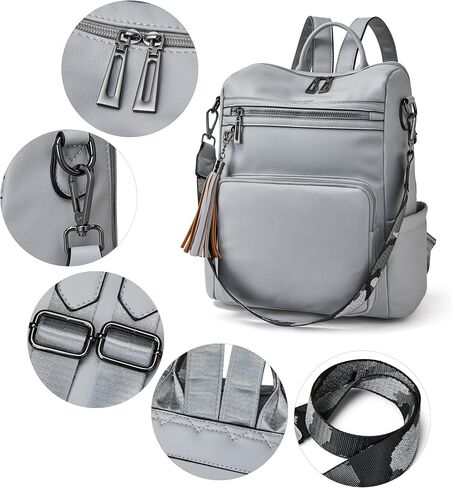 OPAGE Leather Backpack Purse for Women Fashion Tassel Ladies Shoulder Bags Designer Large Backpack Travel Bag in Saudi Arabia