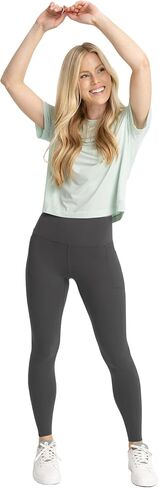 Free Fly Women's All Day Pocket Leggings - Ultra Soft Moisture-Wicking Leggings for Women - High-Waist Yoga Pants, Pockets in Kuwait