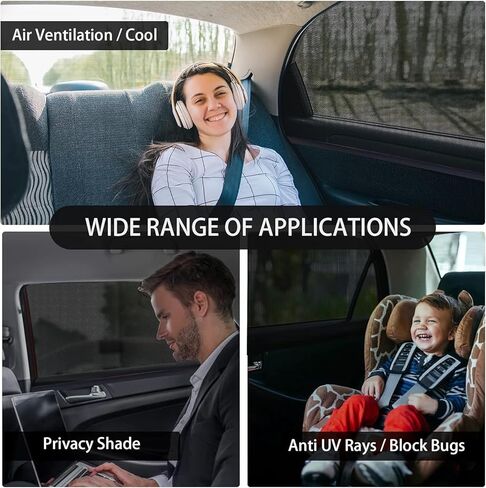 Car Front Window Screen up to 23"x43", Elastic Mesh Car Sun Shade fit for Medium and Large Car SUV in Kuwait