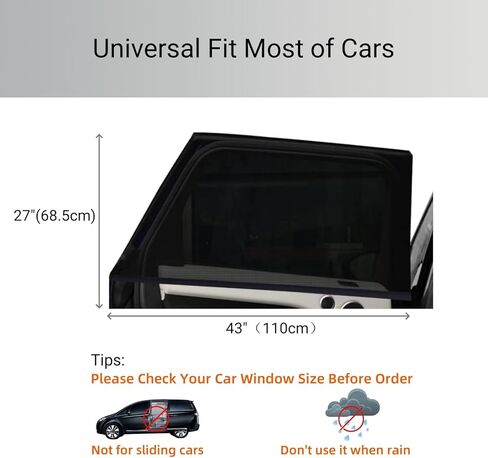 Car Front Window Screen up to 23"x43", Elastic Mesh Car Sun Shade fit for Medium and Large Car SUV in Kuwait