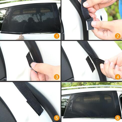 Car Front Window Screen up to 23"x43", Elastic Mesh Car Sun Shade fit for Medium and Large Car SUV in Kuwait