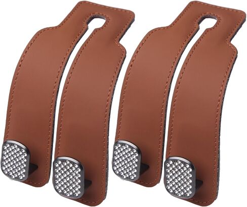 Bling Car Back Seat Headrest Hooks, Car Hooks for Purses and Bags, Bag Hooks for Car Back Seats, Car Seat Hooks (2 Pack, Black) in Saudi Arabia