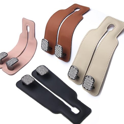 Bling Car Back Seat Headrest Hooks, Car Hooks for Purses and Bags, Bag Hooks for Car Back Seats, Car Seat Hooks (2 Pack, Black) in Saudi Arabia