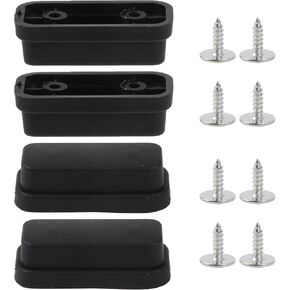 BQLZR 4.7x1.6cm Luggage Feet Pad Trunk Plastic Bottom Side Stand with Screws Pack of 4