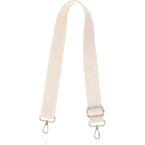 Teaaha Purse Strap Replacement Crossbody Wide Canvas Straps for Bags, Adjustable Shoulder Straps Purse Guitar Strap for Purses Crossbody for Women Handbags, Beige