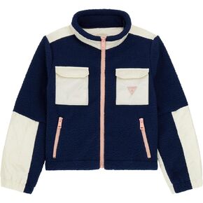 GUESS Girls' Polar Fleece Long Sleeve Padded Jacket