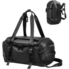 PreciousU Waterproof Gym Bag for Men,Sports Workout Training Overnight Duffle Bag with Shoe Compartment,Backpack Shoulder Straps and Wet Material Separation for Airplanes,Weekender Traveling.
