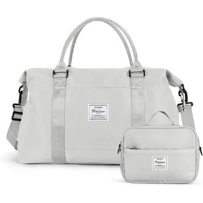 SYCNB Weekender Bags for Women,Travel Duffel Bag with Toiletry Bag,Overnight Weekend Carry On Personal Item Bag with Wet Pocket & Trolley Sleeve,Gym Bag,Dark Purple