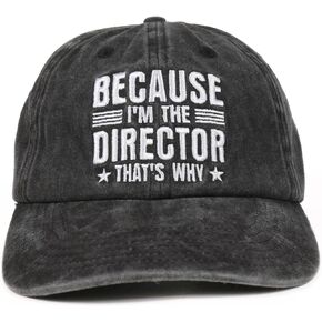InnoBeta Funny Director Gifts Cap for Men, Women for Christmas, Birthday, Adjustable Embroidered Baseball Hat Black