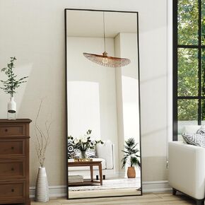 21"x 56" Rectangular Full-Length Mirror with Frame, Large Wall-Mounted or Leaning Floor Mirror for Bedroom, Entryway, and Living Room Décor, Modern Dressing Mirror for Home
