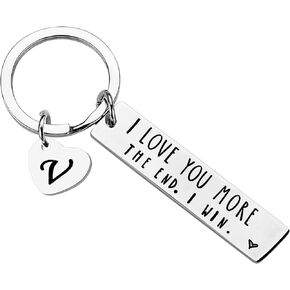 PLwelth I Love You Keychain for Couples Husband Wife Funny Keyring Gifts for Her Him Valentine's Day Birthday Christmas