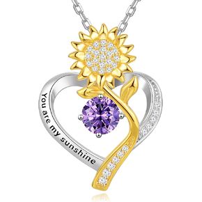 Sunflower Necklaces for Women Wife Birthday Gift Ideas Wedding Anniversary Birthday Gifts for Women Gifts for Wife Sunflower Jewelry for Women Gifts for Her Girlfriend on Christmas Valentines Day