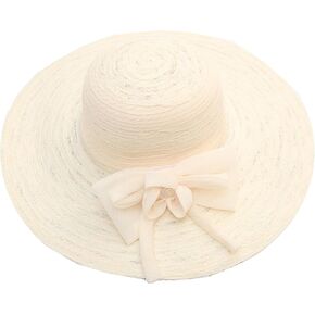 Summer Organza Kentucky Derby Hat for Women Large Brim Spring Fascinator Hat Church Tea Party Dress Headwear Ruffles Decor