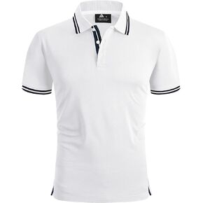 GEEK LIGHTING Polo Shirts for Men Short Sleeve Summer Causal Collared Golf Tennis T-Shirt