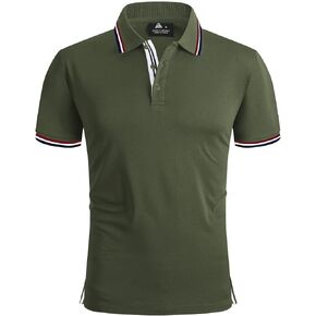 GEEK LIGHTING Polo Shirts for Men Short Sleeve Summer Causal Collared Golf Tennis T-Shirt
