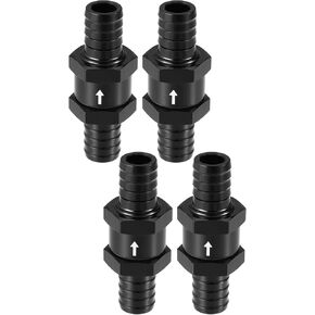 Fuel Check Valve One Way/Inner Non Return One Way Check Valve for Car Fuel Petrol Gasoline Diesel/Durable 0.55" 14mm OD / 4 Pcs Black