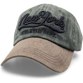 Vintage New York Logo Cap - Urban Style Adjustable Baseball Hat for Men & Women | Stylish Trucker Hat Mens Gorras para Hombres Originales Green