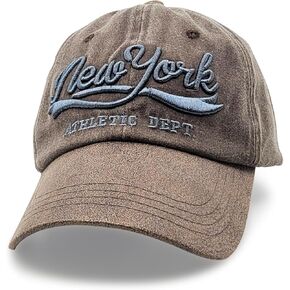 Vintage New York Cap - Urban Style Brown Embroidered Baseball Hat for Men & Women: Trendy Trucker Hat, Perfect for Mens Hats Collection and Original Gorras para Hombres.