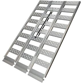 REESE 11272200 Tri-fold Aluminum Utility Ramp for ATVs, Snowmobiles, Dirt Bikes, Lawn Equipment, 45 Inch x 69 Inch, 1,600 lbs. Capacity