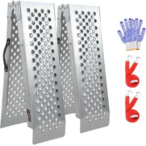 BEJONI 59" L Steel Loading Ramps for Pickup Trucks, 1300lbs Capacity Folding Motorcycle Ramps with Non-Slip Surface, Portable Truck Loading Ramps for Lawn Mower, ATV, Dirt Bike, Trailer, Pack of 2