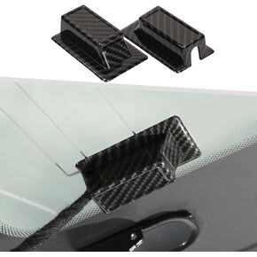 Jimen Compatible with Ford Bronco / Bronco Sport 2021-2023, 1 Pair Rear Windshield Heating Wire Protector Cover Trim (Black)