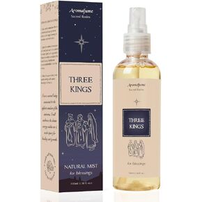 Three Kings Natural Resin Mist Spray by Aromafume | 1 x 100ml / 3.38 fl oz | Ideal for Spirituality & Rituals | Made with Pure Boswellia, Serrta & Benzoin extracts | Non-Alcoholic, Non-Toxic & Vegan