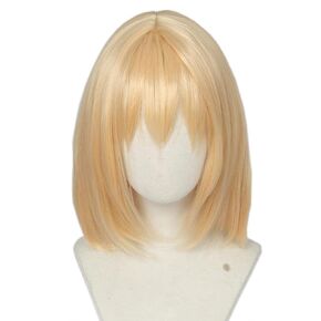 Linfairy Short Bob Blonde Game Cosplay Costume Wig Fancy Dress Costume Wigs for Men