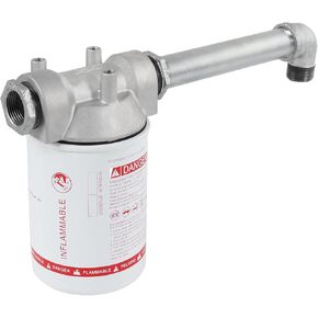 High Flow Fuel Filter Kit, 3/4" NPT 25 GPM 30 Micron Spin-on Cartridge Style for Mobile and Stationary Fuel Pump Tank Boat, with Elbow, Nipple and Pipe Extension