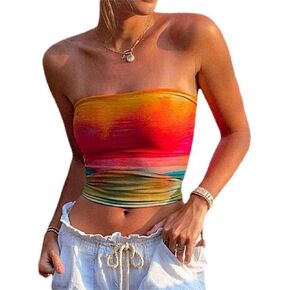 Women Y2k Tube Top Strapless Going Out Tops Cute Aesthetic Summer Clothes