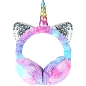 Ear Muffs for Kids Unicorn Earmuffs Winter Cute Ear Warmers Soft Plush Ear Covers for Cold Weather Women Kids Girls