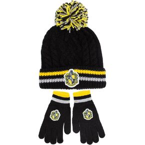Harry Potter Hat and Gloves Set Adults | Mens Womens Gryffindor Ravenclaw OR Slytherin Hufflepuff House Options