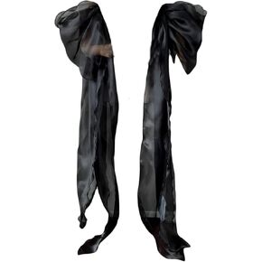 Detachable Organza Sleeves with Long Draping for Wedding Prom Pageant