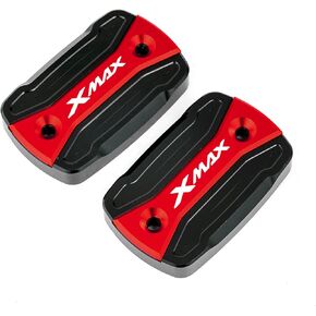 MOWOK Motorcycle Brake Fluid Tank Cap For YAMAHA XMAX 300 250 125 XMAX300 2017-2020 2021 Accessories Fluid Reservoir Cover (Black)